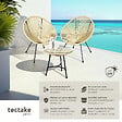 TECTAKE - Ensemble table et chaises de jardin Santana beige - vignette