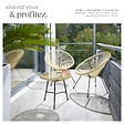 TECTAKE - Ensemble table et chaises de jardin Santana beige - vignette