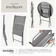 TECTAKE - Ensemble table et chaises de jardin DUSSELDORF gris - vignette