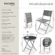TECTAKE - Ensemble table et chaises de jardin DUSSELDORF gris - vignette