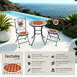 TECTAKE - Ensemble table et chaises de jardin marron - vignette