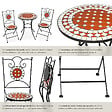 TECTAKE - Ensemble table et chaises de jardin marron - vignette