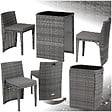 TECTAKE - Salon de jardin HAMBOURG 2 places en aluminium gris - vignette