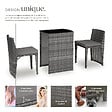 TECTAKE - Salon de jardin HAMBOURG 2 places en aluminium gris - vignette