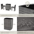TECTAKE - Salon de jardin HAMBOURG 2 places en aluminium gris - vignette