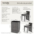 TECTAKE - Salon de jardin HAMBOURG 2 places en aluminium gris - vignette