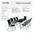 TECTAKE - Ensemble de sièges en aluminium 8+1 argent - vignette