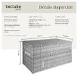 TECTAKE - Coffre de jardin Oslo structure en aluminium 145x82,5x79,5cm gris clair - vignette