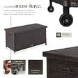 TECTAKE - Coffre de jardin KIRUNA en rotin synthétique 121 x 56 x 60cm 270 L marron - vignette