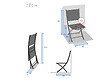 HESPERIDE - Chaise De Jardin En Aluminium Pliable Anthracite/graphite Essentia - Hespéride - vignette