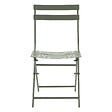 HESPERIDE - Chaise de jardin pliante "Greensboro" vert laurier acier - vignette