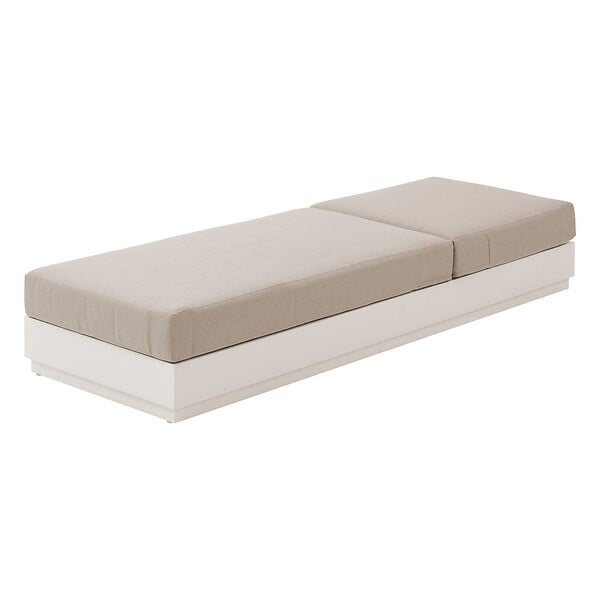 HESPERIDE - Lit de piscine "Allure" avoine polyester et aluminium - large