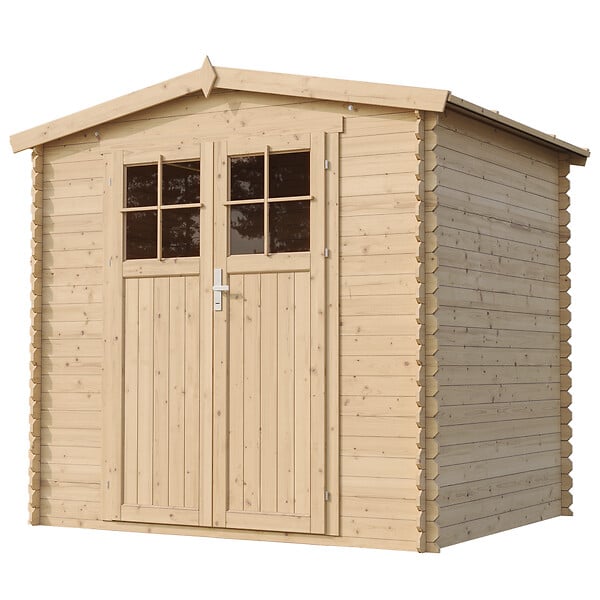 TIMBELA - Abri de jardin en bois - porte verrouillable de haute qualité- Stockage extérieur I236xL226xH218 cm/ 4,33 m2 - M369F - large
