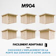 TIMBELA - Abri de Jardin Qualité Premium 9m² - L412xL279cm - Kit tout compris avec sol, tuiles bitumineuses, set de peinture-Construction de Panneaux LP Smartside- Cabane de Jardin Timbela M904 TERRA BROWN - vignette