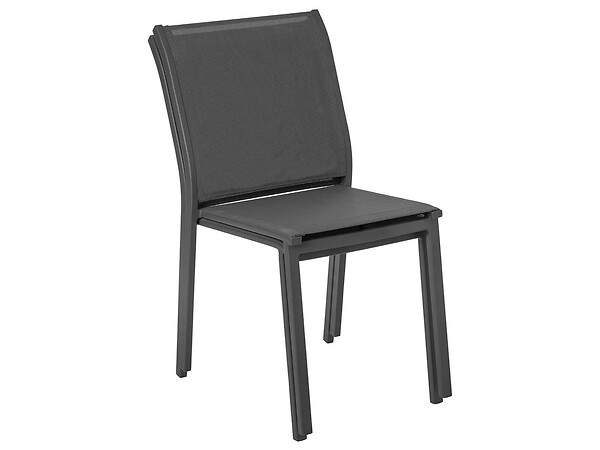 HESPERIDE - Chaise De Jardin En Aluminium Empilable Anthracite/graphite Essentia - Hespéride - large