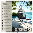TECTAKE - Fauteuil suspendu Ariane avec structure et coussin 160kg noir - vignette