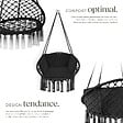 TECTAKE - Fauteuil suspendu GRAZIA noir - vignette