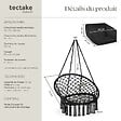TECTAKE - Fauteuil suspendu GRAZIA noir - vignette