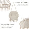 TECTAKE - Fauteuil suspendu Samira beige - vignette