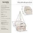 TECTAKE - Fauteuil suspendu Samira beige - vignette