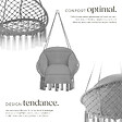 TECTAKE - Fauteuil suspendu Samira gris - vignette