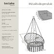 TECTAKE - Fauteuil suspendu GRAZIA gris - vignette