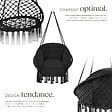 TECTAKE - Fauteuil suspendu Samira noir - vignette