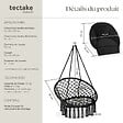 TECTAKE - Fauteuil suspendu Samira noir - vignette