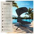 TECTAKE - Fauteuil suspendu Elaria avec pare-soleil et poche latérale noir - vignette