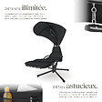 TECTAKE - Fauteuil suspendu Elaria avec pare-soleil et poche latérale noir - vignette