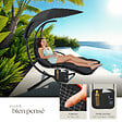 TECTAKE - Fauteuil suspendu Elaria avec pare-soleil et poche latérale noir - vignette