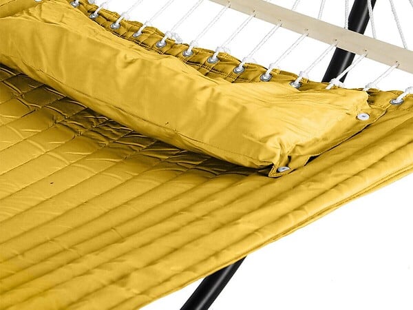 HESPERIDE - Toile de hamac matelassé jaune moutarde Akio - Hespéride - large