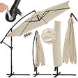 TECTAKE - Parasol 350 cm avec housse de protection beige - vignette