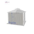 HESPERIDE - Rideaux pour tonnelle "Amalya" ardoise 3x3m en polyester - vignette