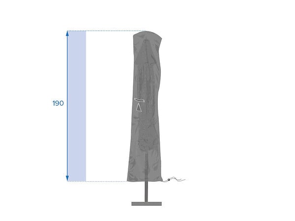 HESPERIDE - Housse de protection Hambo pour parasol droit - Hespéride - large