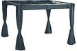 HESPERIDE - Rideaux pour tonnelle "Palmeira" 3x3m en polyester ardoise - vignette
