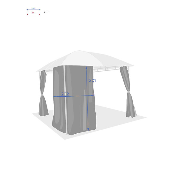 HESPERIDE - Toile de tonnelle "Sawara" écru 3x3m en oléfine - large