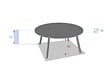 HESPERIDE - Table d'appoint ronde Saona Graphite - 70 cm - Hespéride - vignette