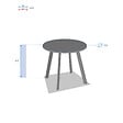 HESPERIDE - Table D'appoint Saona Ø 50 Cm Graphite Mat - Hespéride - vignette