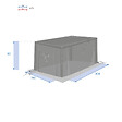 HESPERIDE - Housse pour table rectangulaire extérieure Hambo XL gris - 308 x 190 x 80 cm - Hespéride - vignette