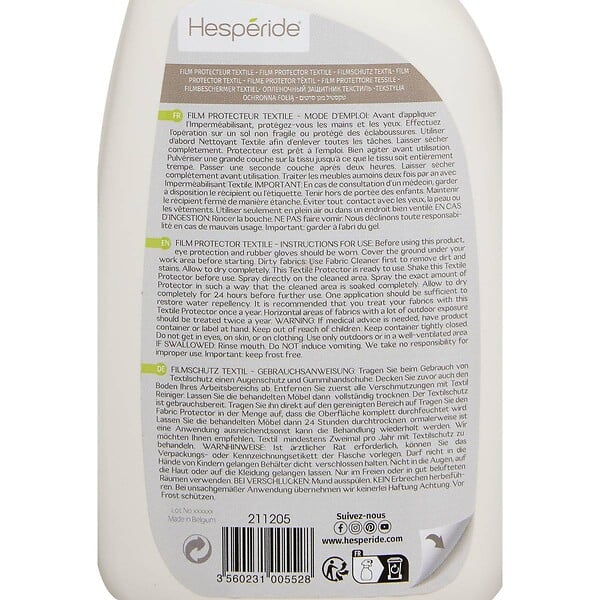 HESPERIDE - Spray imperméabilisant pour textile extérieur 75cl - large