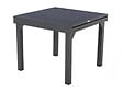 HESPERIDE - Table extensible carrée alu Piazza 4/8 places Graphite - Hespéride - vignette