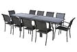 HESPERIDE - Table extensible rectangulaire en verre Piazza 6/10 places Gris anthracite - Hespéride - vignette