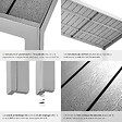 TECTAKE - Table de jardin en aluminium résistante intempéries et UV gris/argent - vignette