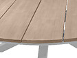 HESPERIDE - Table de jardin ronde alu/acacia Oriengo Blanc - 8 places - Hespéride - vignette