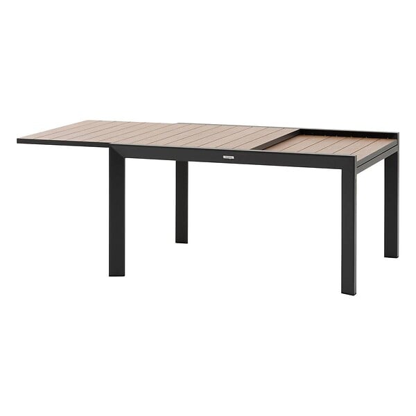 HESPERIDE - Table de jardin rectangulaire extensible coulissante Evasion  8/10 places effet bois - Hespéride - large