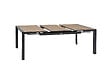 HESPERIDE - Table de jardin carrée extensible alu Evasion 8/10 places effet bois honey et graphite - Hespéride - vignette