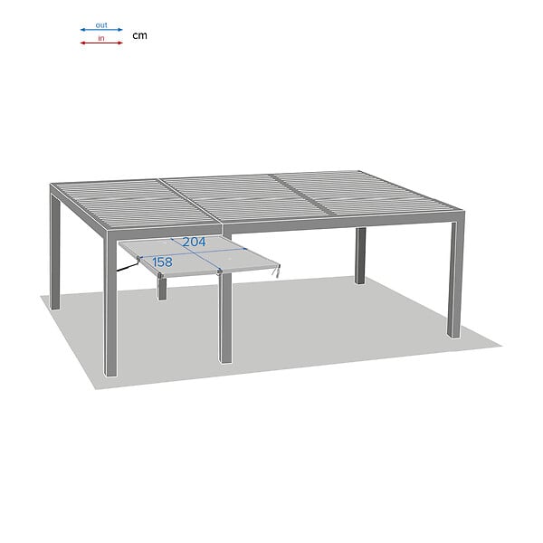 HESPERIDE - Auvent petit modèle pour pergola bioclimatique "Majaé" 3,6x3,6m - large