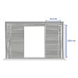 HESPERIDE - Persienne coulissante pour pergola bioclimatique "Evora" - 1/3 côté - 2,7 x 2,34m Blanc - vignette