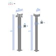 HESPERIDE - Kit de 2 poteaux d'angle pour pergola bioclimatique "Majaé" 3,6x3,6m - vignette